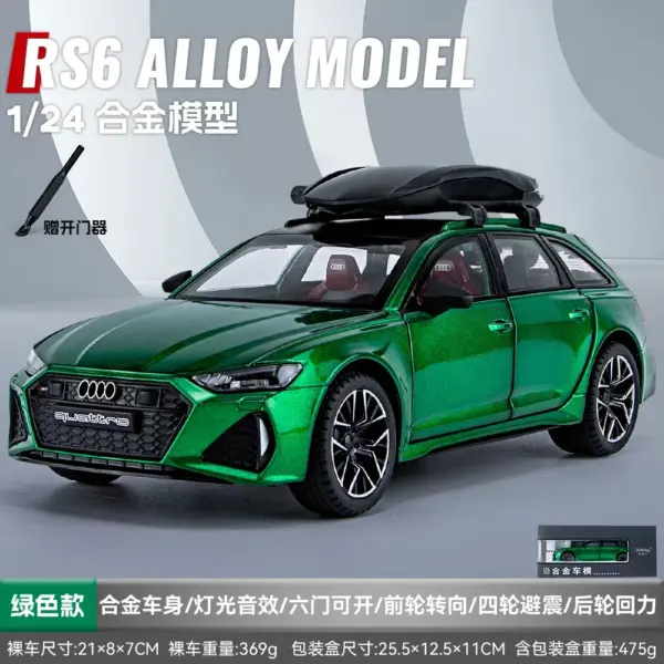 1:24 Audi RS6 Avant Diecast Model Car - Image 11