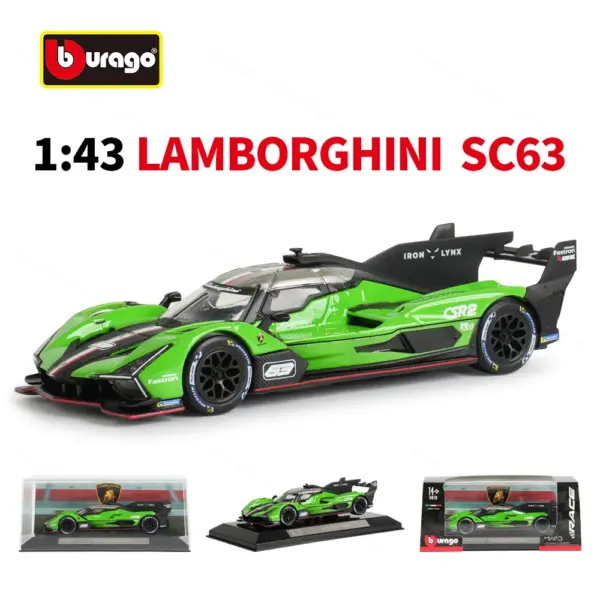 1:43 Bburago Lamborghini SC63 Diecast Model Car - Image 7