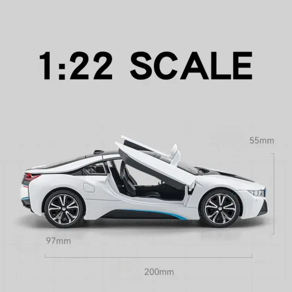 1:22 BMW i8 Diecast Model with Sound & Light - Image 5