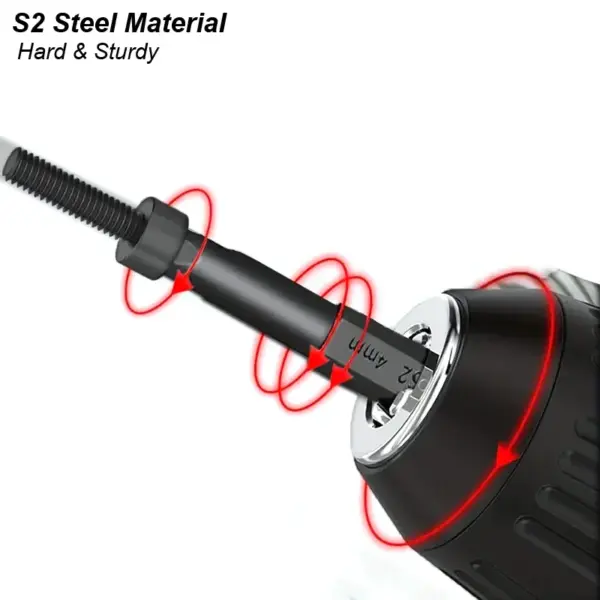 Hex Head Allen Wrench Drill Bit Set 1/4in - Image 5