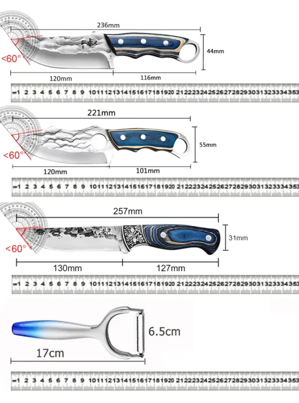 Stainless Steel Boning Cleaver Kitchen Knife - Image 6