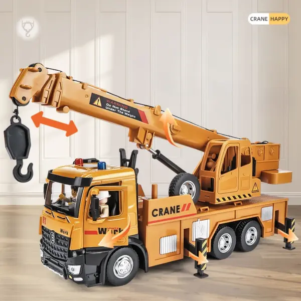 1:18 Diecast Crane Work Truck Toy Model