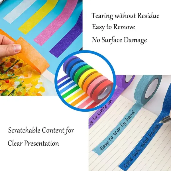 Color Masking Tape Set of 6 Rolls - Image 3
