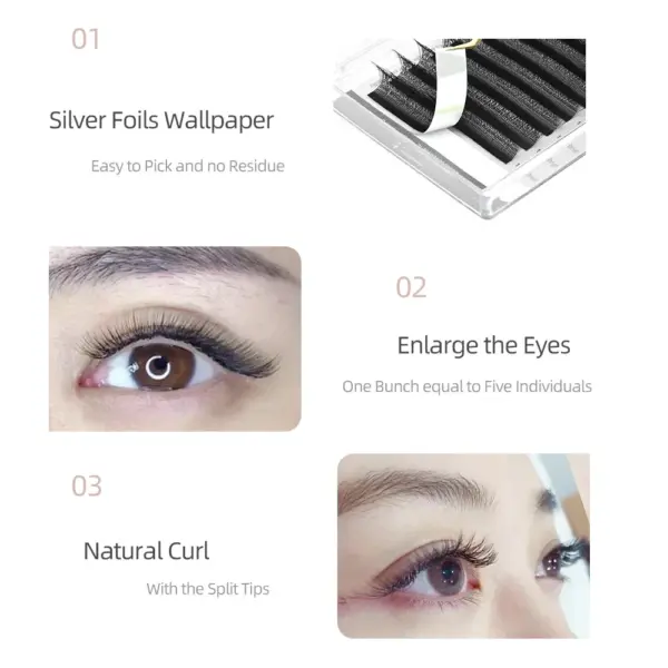 5D W Shape Mega Volume Eyelash Extensions - Image 5