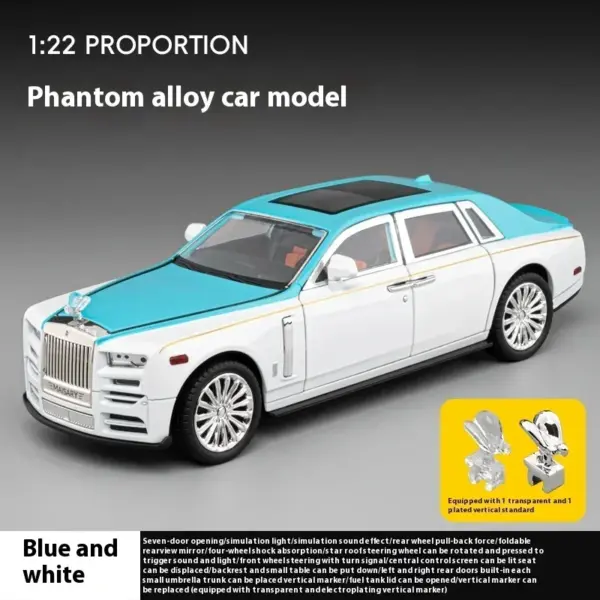 1:22 Rolls Royce Phantom Diecast Model Car - Image 6