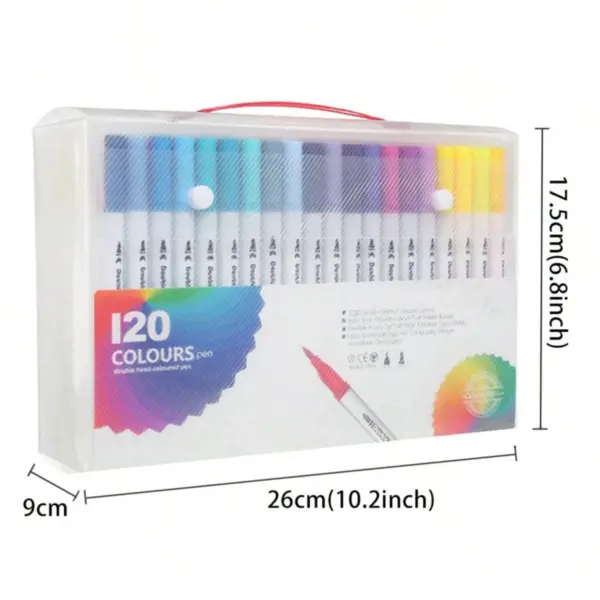 120 Color Dual Tip Brush Marker Set - Image 6