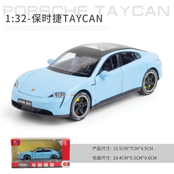 1:32 Diecast Porsche Taycan Model Car - Image 8