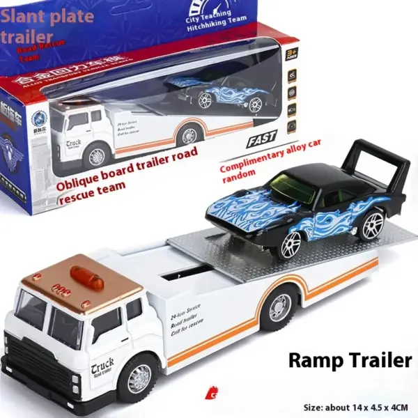 Kids' Alloy Ramp Tow Truck Model Toy - Image 7