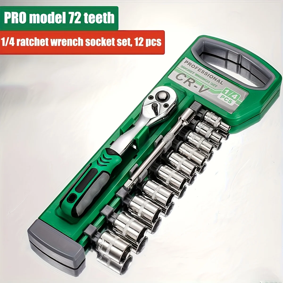 12-Piece Ratchet Wrench Socket Set 72 Tooth 9 12-Piece Ratchet Wrench Socket Set 72 Tooth - Image 9