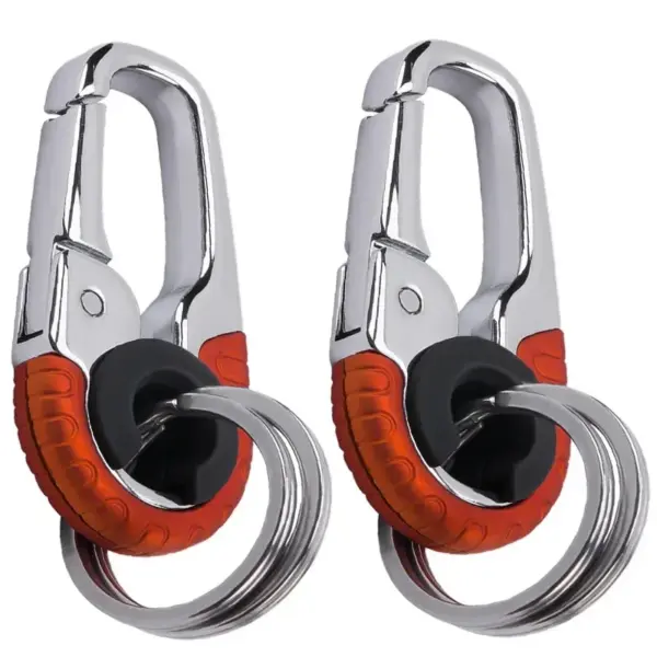 Zinc Alloy Car Keychain Ring with Hook - Image 4