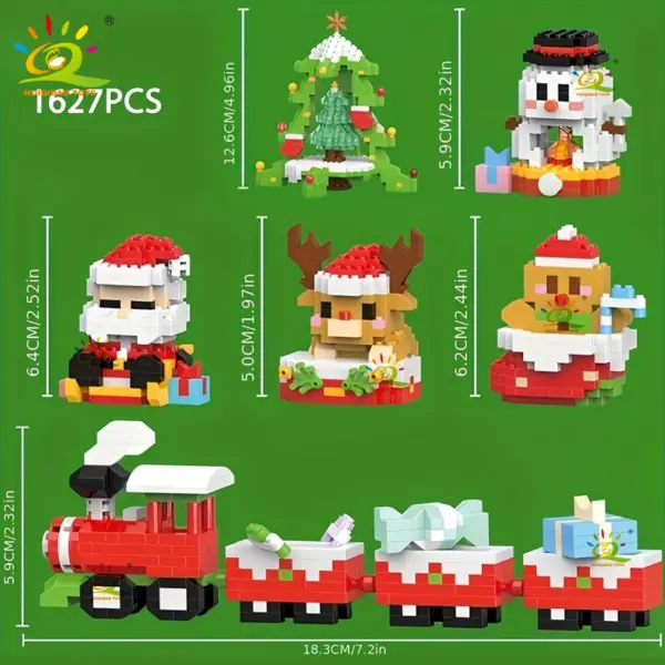 Christmas Elk Deer Santa Claus Building Blocks Set - Image 3
