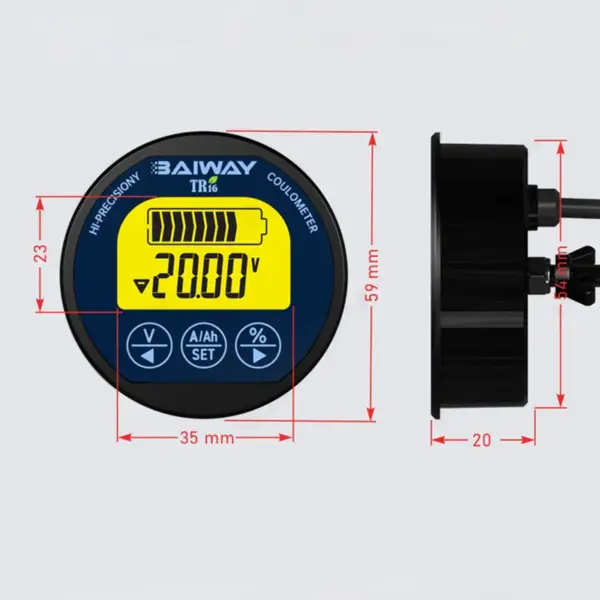 TR16H Waterproof Battery Capacity Tester 8-120V - Image 5