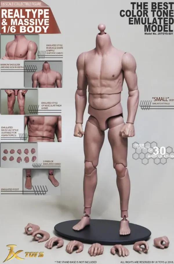 1/6 Scale Male Muscle Action Figure Body - Image 7