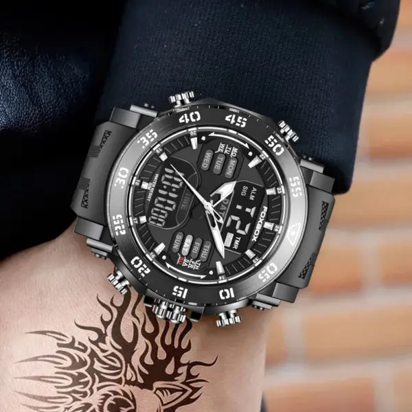 LIGE Military Quartz Watch with Dual Display - Image 5
