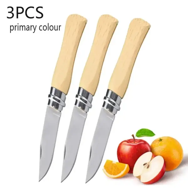 Stainless Steel Folding Fruit Knife Set - Image 9