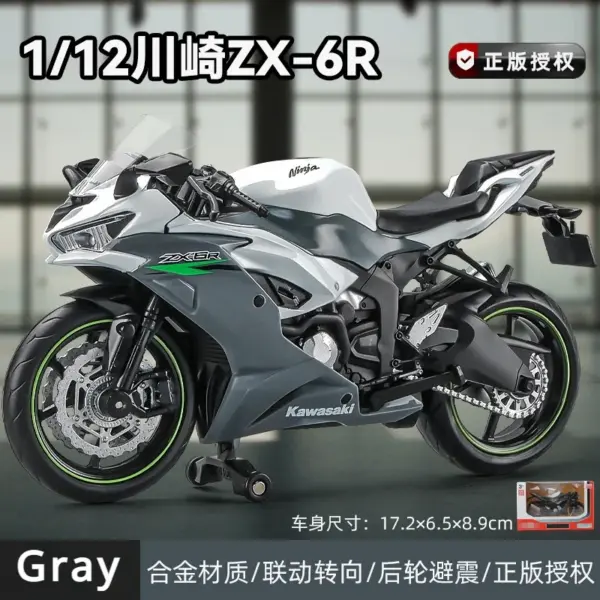 1:12 Kawasaki Ninja ZX-6R Diecast Model - Image 10