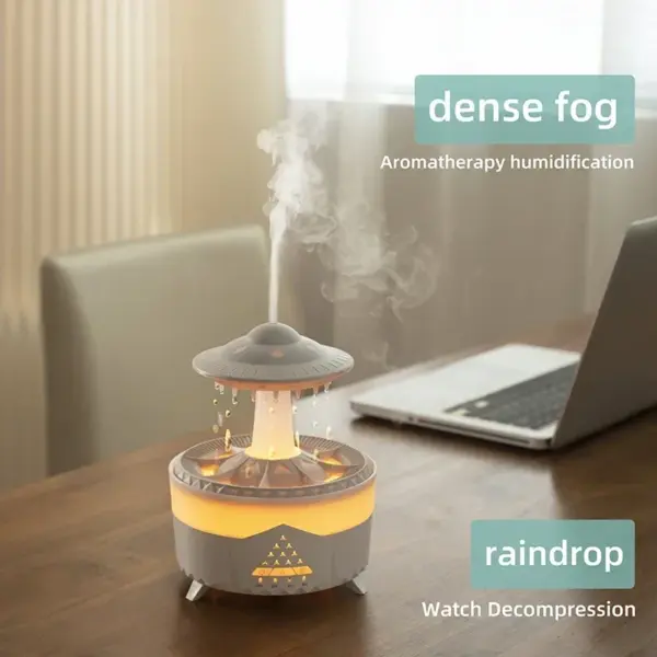 Rain Cloud Night Light Aromatherapy Humidifier - Image 2