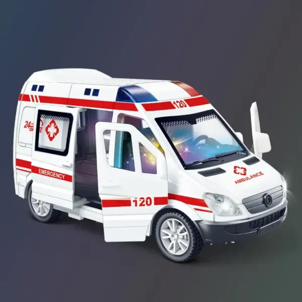 1:32 Mini Diecast Emergency Vehicle Set - Image 2