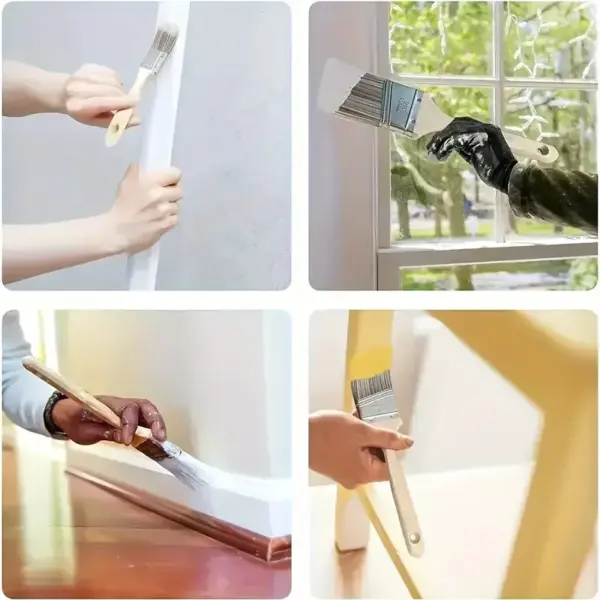 5pcs Wood Paint Brush Set for DIY Projects - Image 6