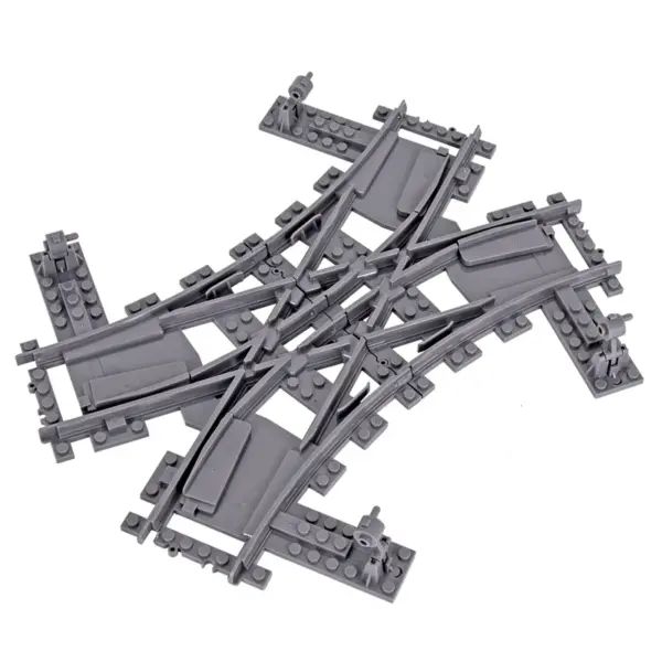 Flexible Building Block Train Tracks Set