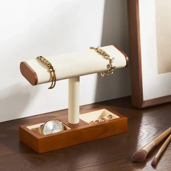 Wooden Jewelry Display Stand for Watches and Rings - Image 5