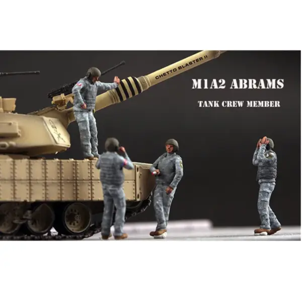1:72 Scale Model Army Soldiers Set with Tank - Image 2