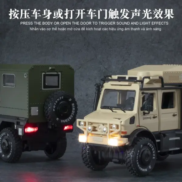 1:28 Mercedes-Benz UNIMOG Diecast Model Car - Image 3