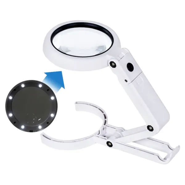 LED Handheld Magnifying Glass with Stand