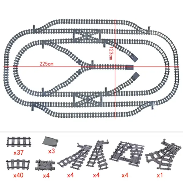 Flexible Building Block Train Tracks Set - Image 13