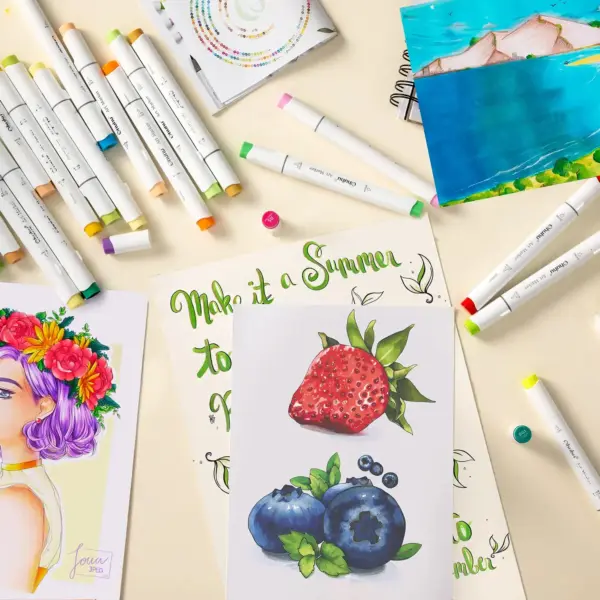 320 Colors Alcohol Art Marker Set with Blender - Image 4