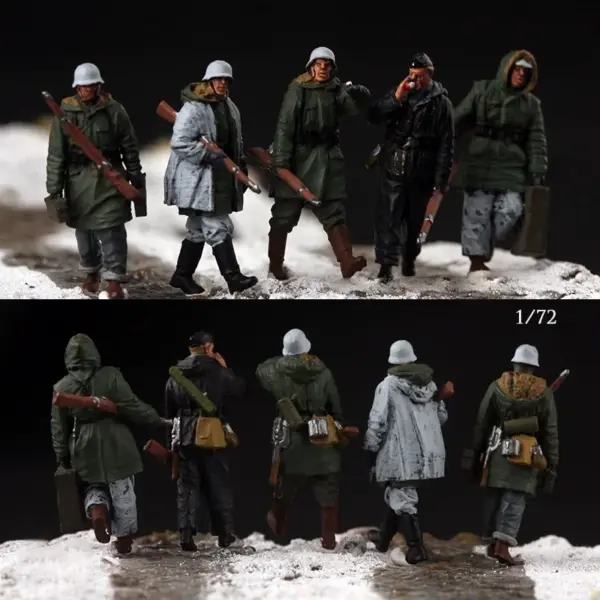 1/72 Scale German Winter Soldiers 5pcs Set - Image 2