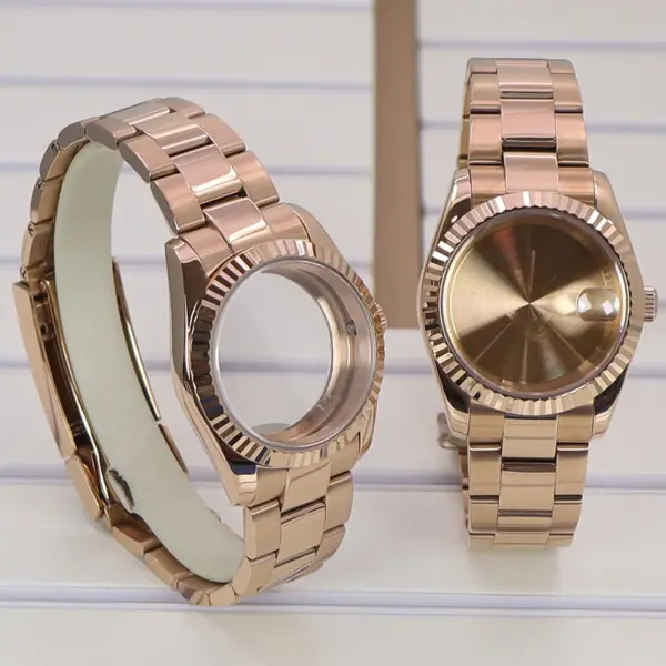 Rose Gold Luxury Watch Cases for Seiko Miyota - Image 5