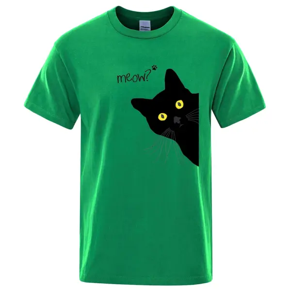 Funny Black Cat Graphic Men's T-Shirt - Image 5