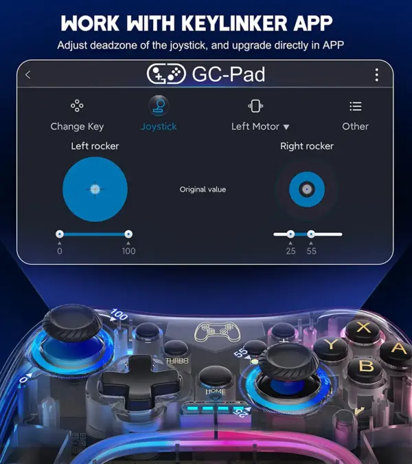 RGB Wireless Switch Pro Controller with Turbo - Image 3