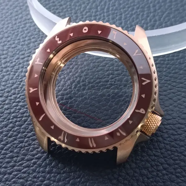42mm Gold Rose Gold Stainless Steel Watch Case - Image 18