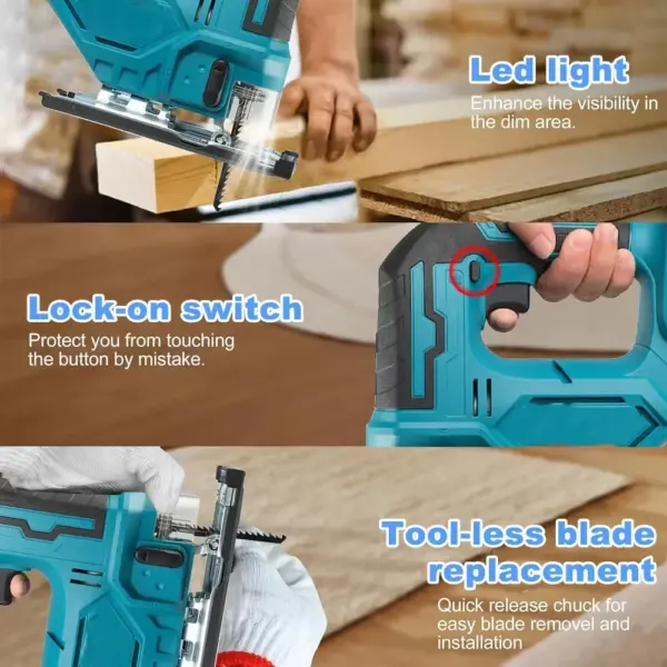 Cordless Electric Jigsaw 18V Woodworking Tool - Image 5