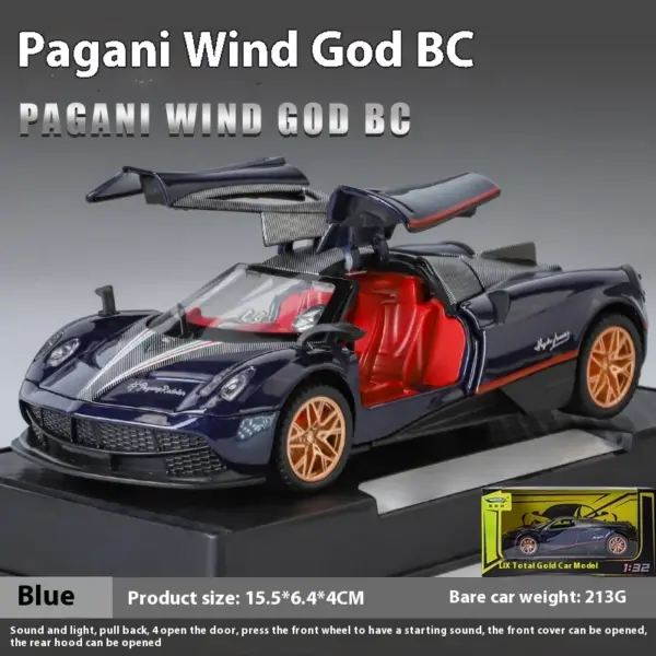 1:32 Pagani Huayra BC Diecast Car Model - Image 10