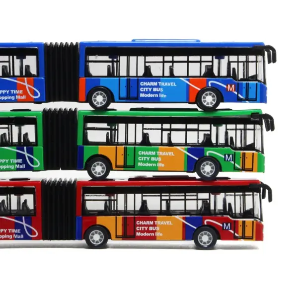 Alloy Double Section Diecast Bus Model Toy - Image 6