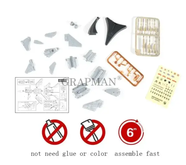 4D Military Model Kits Fighter Collection Set - Image 6