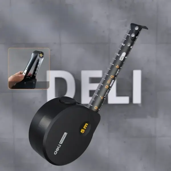 Black Steel Measuring Tape 3/5M Portable Tool - Image 4
