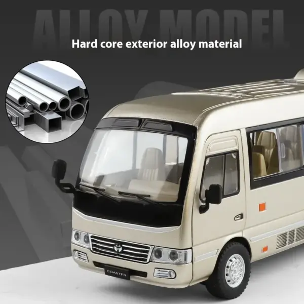 1:24 Toyota Coaster Diecast Minibus Model Car - Image 6