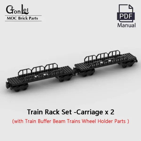 MOC Train Rack Set Building Blocks Toy - Image 8