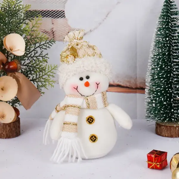 Santa Claus and Snowman Plush Dolls Set - Image 11