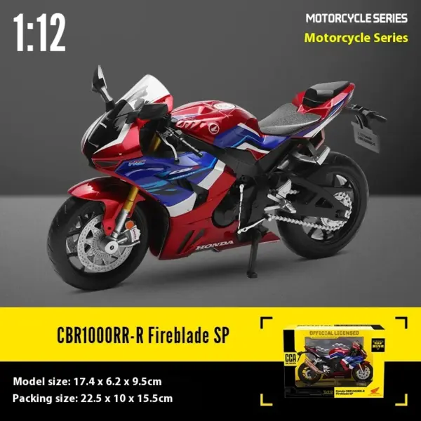 1:12 CBR1000RR-R Alloy Motorcycle Model - Image 7