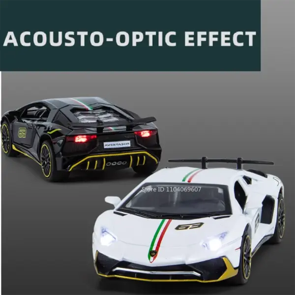 1:32 Lambor Aventador SVJ Sports Car Model - Image 5