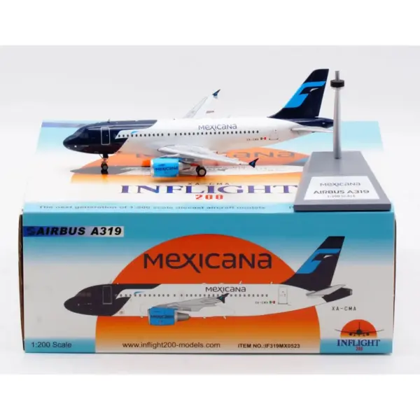 1:200 Diecast Mexicana Airlines Airbus A319 Model - Image 2