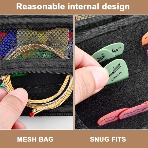 Guitar Pick Holder Case with Extra Pocket - Image 3