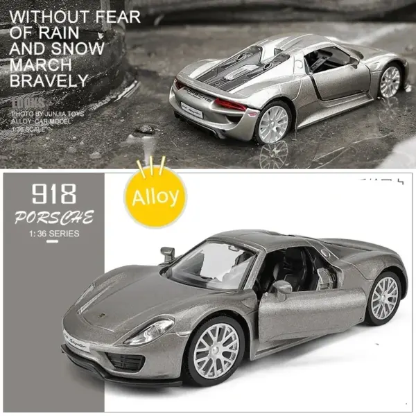 1:36 Porsche 918 Diecast Alloy Model Car - Image 10