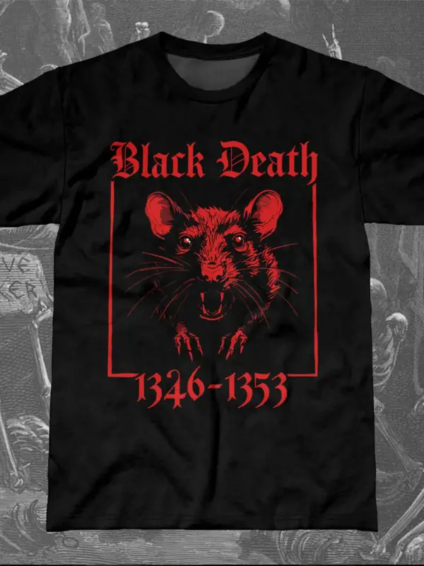 Gothic Mouse Graphic Men's T-shirt