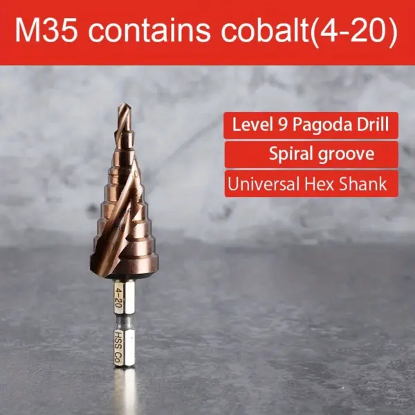 M35 Cobalt Step Drill Bit Set for Metalworking - Image 8